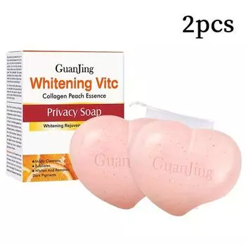 2 шт. VC мыло для рук, увлажняющее и осветляющее ароматическое мыло, костяное коллагеновое мыло для ванны, мыло с эфирным маслом 2PCS