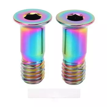 2 шт. Винт для заднего переключателя передач велосипеда, цветной полый титановый сплав, легкий, с плоской головкой, направляющая для заднего диска