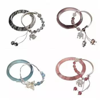 2 шт. Винтажный браслет с колокольчиками-кисточками, ретро-подвеска, ретро-кольцо для руки, браслет в китайском стиле, ханьфу Style 2