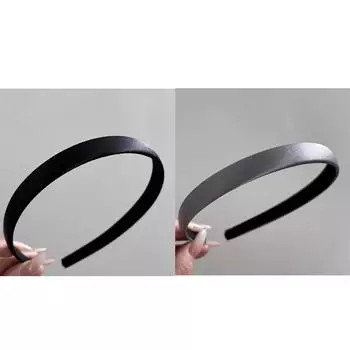 2 шт. Винтажный Улучшенный Блестящий Атласный Однотонный Ободок для Волос для Женщин Девушек Корейский Ретро Ободок Резинки для Волос Аксессуары