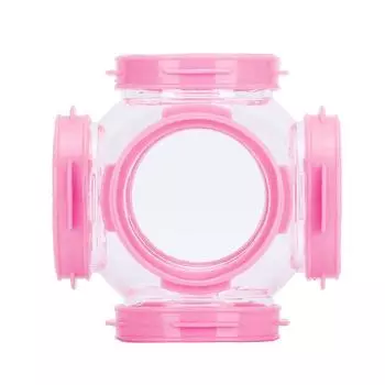 2 шт. Внешние DIY туннельные фитинги для хомяка, труба, клетка для упражнений, аксессуары для тренировочной линии, розовый розовый