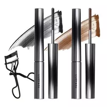 2 шт. Водостойкая жидкая тушь для ресниц с моющейся насадкой-кистью Быстросохнущая 3D-тушь для завивки ресниц Не размазывается и долго держится Естественное удлинение без щетины G