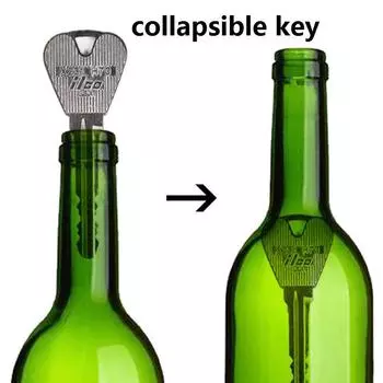 2 шт. Волшебные игрушки, складные ключи через бутылку или кольцо через волшебный реквизит, легкие в игре шуточные игрушки 7.7X2.8cm