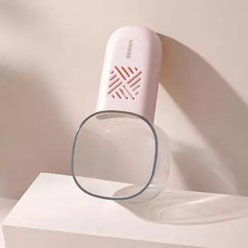 2 шт. Встроенная полость для хранения Мерная ложка для риса Съемная ручка Совок для корма для домашних животных Корм для кошек/собак розовый