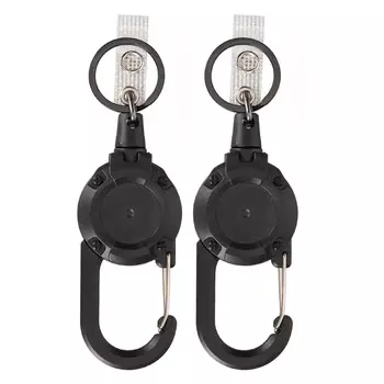 2 шт. Выдвижной брелок для ключей против потери, высокоотскакивающее выдвижное кольцо для ключей для бейджа, ID-карты, ключа