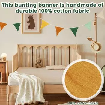 2 шт. Вымпел баннер 2,6 м многоцветный хлопковый флаг треугольный подвесной флаг моющийся детский флаг баннер красочный вымпел