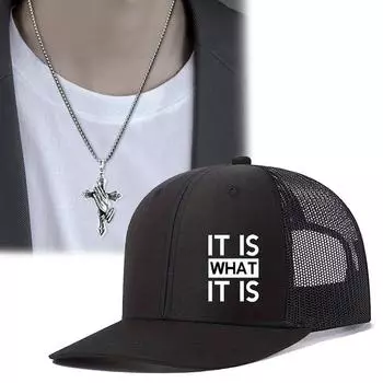 2 шт. Вышитая бейсболка с солнцезащитным кремом A Hundred Sun Hat с подвеской в виде креста, набор кепок с утиным язычком для мужчин и женщин, спортивная кепка для пары чёрный