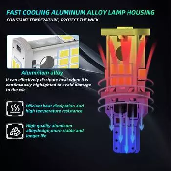 2 шт. W16W T15 светодиодные лампы Canbus 3020 алюминиевые без ошибок супер яркие для автомобильных задних сигнальных ламп резервные огни 12 В белые