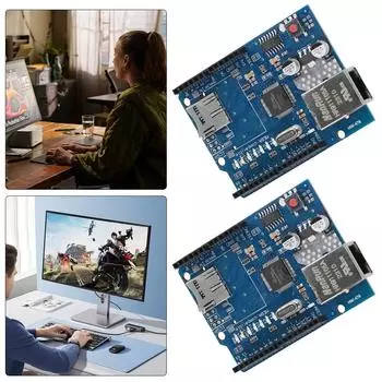 2 шт. W5100 UNO Ethernet Shield макетная плата UNO Mega 2560 1280 328 для Arduino