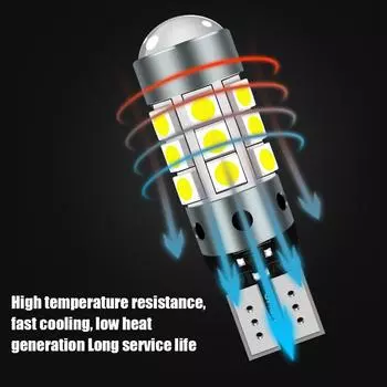 2 шт. W5W светодиодная лампа T10 светодиодная 168 194 Canbus Nor Error 27SMD 3030 автомобильный сигнальный фонарь номерного знака многоцветный дневной ходовой огонь