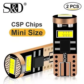 2 шт. W5W светодиодный T10 автомобильный фонарь CSP 6000K белый автомобильный номерной знак 194 168 светодиодный светильник для салона автомобиля купольные светильники постоянного тока 12 В