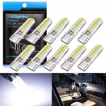 2 шт. W5W T10 светодиодные лампы Canbus 194 168 501 светодиодные лампы салона автомобиля купольные светильники 6000K белые автомобильные лампы номерного знака DC 12 В