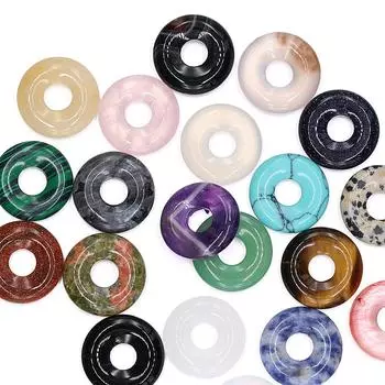 2 шт. в партии бусины из натурального камня с большими отверстиями 18 мм, агат, кварц, малахит, опал, аметист, свободные бусины для изготовления ювелирных изделий, ожерелье, браслет, аксессуары 2Pc/18mm-Watermelon Red