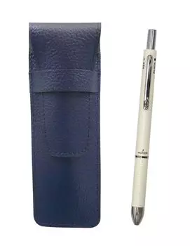 2 шт. в упаковке, чехол-пенал из зернистой кожи, синий, 3 меха, Япония, набор, белый, SASL-3M-W-2