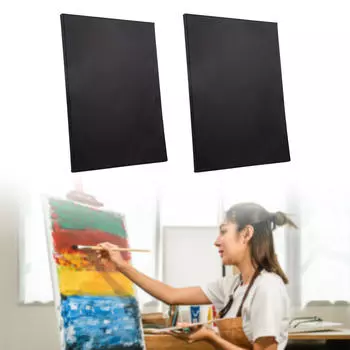 2 шт. в упаковке, черный холст, художественные принадлежности с деревянной рамкой для поделок 30x40cm