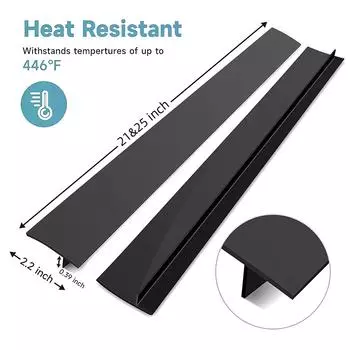2 шт. в упаковке для кухонной плиты, заглушка для зазора 21 и 25 дюймов - силиконовая защита от протечек для плиты, духовки, стиральной машины, сушилки, стиральной машины