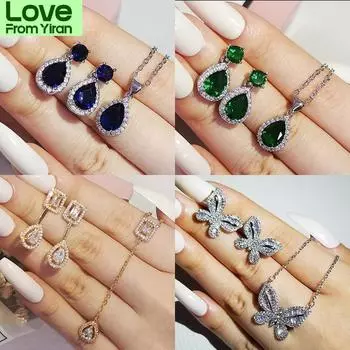 2 шт. в упаковке, новые роскошные бабочки из стерлингового серебра 925 пробы, свадьба в Дубае для женщин, леди, подарок на годовщину, ювелирные изделия оптом, продажа J5965