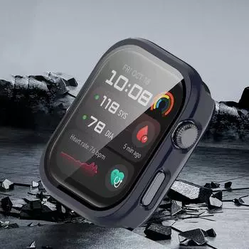 2 шт. в упаковке: закаленное стекло + чехол, жесткий ПК, защитный чехол с полным покрытием, защитный чехол для ПК с защитой экрана для Huawei Watch D2 белый