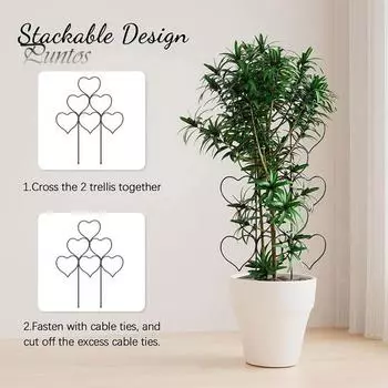 2 шт. вьющиеся растения садовая решетка нержавеющая, устойчивая к коррозии, простая в установке, поддержка горшечных растений, металлическая проволочная решетка зелёный