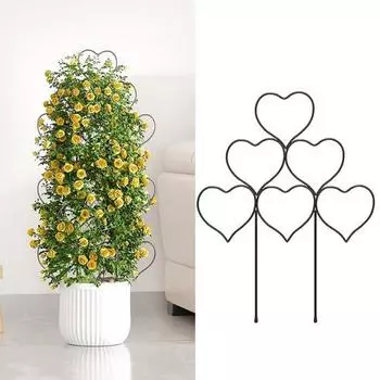 2 шт. вьющиеся растения садовая решетка нержавеющая, устойчивая к коррозии, простая в установке, поддержка горшечных растений, металлическая проволока зелёный