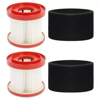 2 шт. вакуумный фильтр для Milwaukee 49-90-1900 M18 M12 Fuel+ 2 шт. губчатые фильтры, 49-90-2015 замена HEPA