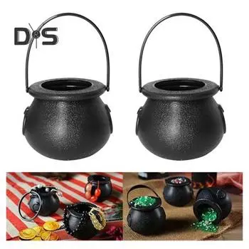 2 шт. ведерка для конфет на Хэллоуин, котел ведьмы, привидение, тыква, череп, ведро, сладость или гадость, миска для конфет, праздничные принадлежности, украшение для дома A