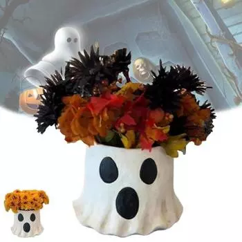 2 шт. ведро для привидения на Хэллоуин, жуткий горшок для цветов из смолы, ваза для цветов, праздничные конфеты