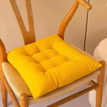 2 шт. вельветовая подушка однотонная утолщенная вельветовая подушка для спальни, татами, подушка для стула 40x40cm белый