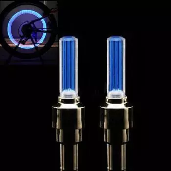 2 шт., велосипедная шина, колпачок колеса автомобиля, синий светодиод, неоновая вспышка, лампа
