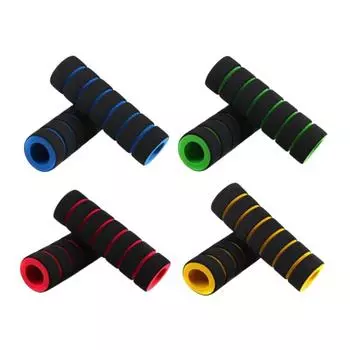 2 шт. велосипедные ручки MTB губчатые накладки на руль противоскользящие амортизирующие мягкие велосипедные ручки сверхлегкие велосипедные рукава на руль CHINA жёлтый
