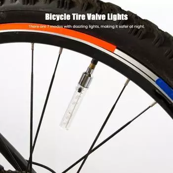 2 шт. велосипедный клапанный фонарь 7 режимов регулируемый светодиодный фонарь для колеса велосипеда ночная езда красочный шоссейный горный велосипед шина клапан декоративная лампа аксессуары для велосипеда разноцветный