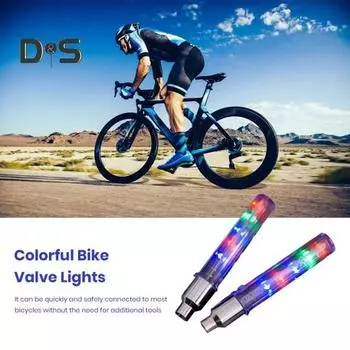 2 шт. велосипедный клапанный фонарь 7 режимов регулируемый светодиодный фонарь для колеса велосипеда ночная езда красочный шоссейный горный велосипед шина клапан декоративная лампа аксессуары для велосипеда разноцветный