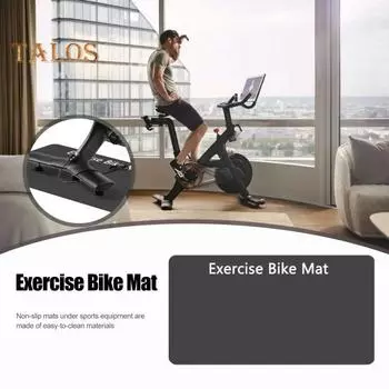 2 шт. велотренажер нескользящий коврик шумоподавление велотренажер стационарный велосипед эллиптическая беговая дорожка звукопоглощающий коврик чёрный