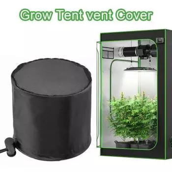 2 шт. вентиляционные крышки для палаток для выращивания растений, дизайн с мелкой сеткой, водонепроницаемые, пылезащитные, легко чистятся, простая установка, вентиляционные крышки для воздуховодов S чёрный