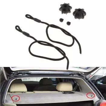 2 шт. веревка для крепления багажной полки автомобиля, ремень для багажника сзади для VW Golf 6 MK6 Golf GTI R20 для автомобильных полок сзади, удерживающий ремень для багажника чёрный