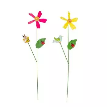 2 шт. вертушка ветряная мельница кованое железо садовое украшение уличные цветы вертушки 40x10cm