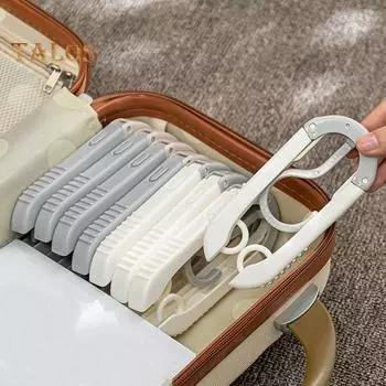 2 шт. вешалка для одежды с двойным крючком, сильная несущая нагрузка, удобная портативная дорожная вешалка для одежды, принадлежности для гардероба розовый