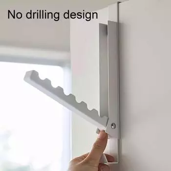 2 шт., вешалка для сушки одежды на дверь, крючок для хранения, складная конструкция, устойчивая к царапинам, органайзер для вешалок с противоскользящими накладками белый