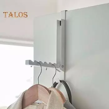 2 шт., вешалка для сушки одежды на дверь, крючок для хранения, складная конструкция, устойчивая к царапинам, органайзер для вешалок с противоскользящими накладками белый