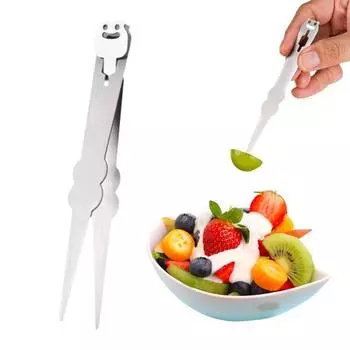2 шт. вилки для фруктов из нержавеющей стали, термостойкие съемные мини-зажимы для еды, многоразовые шампуры, безопасные для мытья в посудомоечной машине, для приготовления барбекю