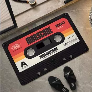 2 шт. виниловая лента ретро диатомовая грязь кристалл бархат ванная комната нескользящий быстросохнущий впитывающий коврик для ног туалетный коврик 40 * 60cm crystal velvet