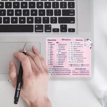 2 шт. виниловые наклейки с изображением розового кота и клавишами для ноутбуков