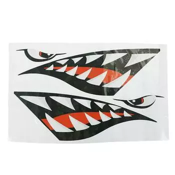 2 шт. виниловые наклейки с зубами акулы для лодки, каяка, каноэ