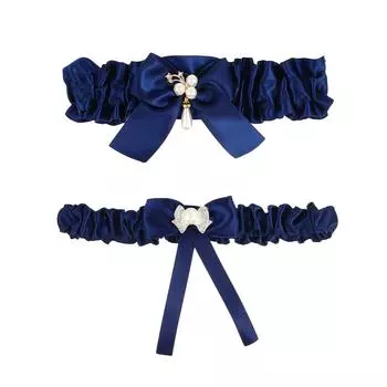 2 шт. винтажные свадебные кольца для ног невесты подвязки для белого наряда платья ткань свадебные 17X3.5CM