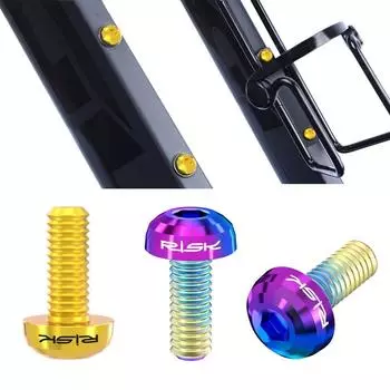 2 шт. винтовые болты для крепления флягодержателя велосипедной бутылки с водой из титанового цинкового сплава, фиксированные винты для велосипедной бутылки с водой, складные gold-B