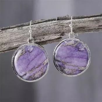 2 шт. висячие серьги для женщин, модные женские украшения фиолетовый