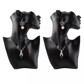 2 шт., витрина из смолы, держатель для ювелирных изделий, подвеска, черный as described чёрный