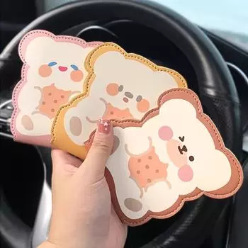 2 шт. водительских прав в виде милого медведя, водительские права, кожаный чехол, два в одном, нишевый новый чехол для защиты водительских прав, портативный чехол для карт A