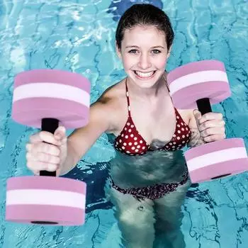 2 шт., водные гантели, пена EVA высокой плотности, вес для бассейна, мужчины, женщины, водная аэробика, потеря веса, плавающие упражнения, гантели, аквафитнес, тренировки со штангой зелёный