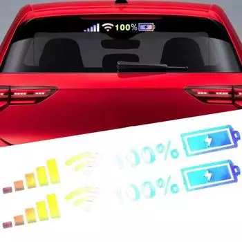 2 шт., водонепроницаемые наклейки на автомобильное стекло, привлекательные индивидуальные красивые самоклеящиеся привлекательные наклейки для украшения сигнала Wi-Fi 26cm разноцветный